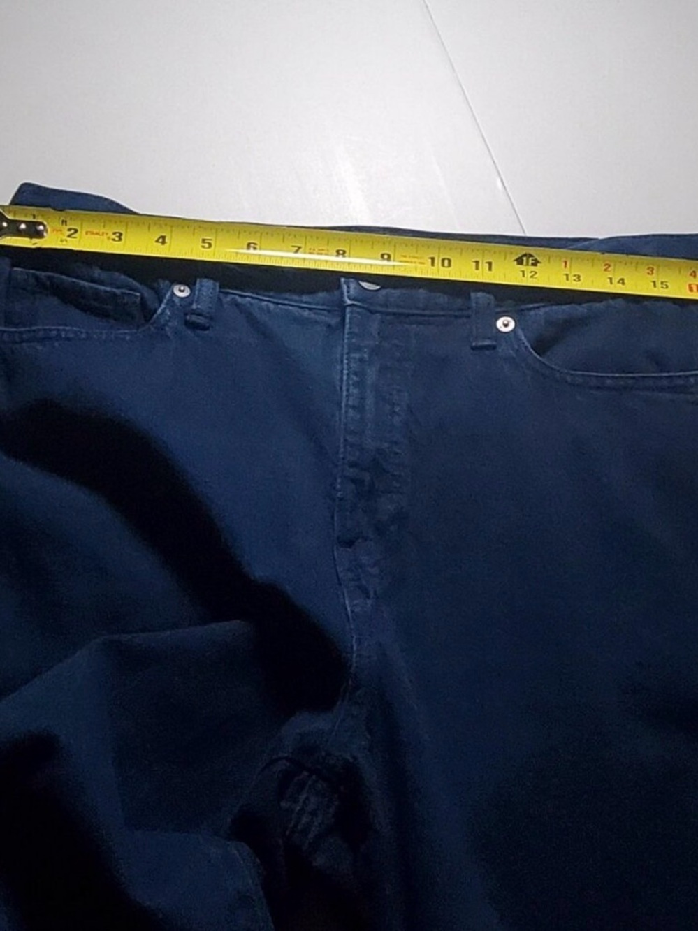 Banana Republic Summer Weight Dark Blue Wide-Leg High-Rise Jeans 12 - Picture 4 of 13